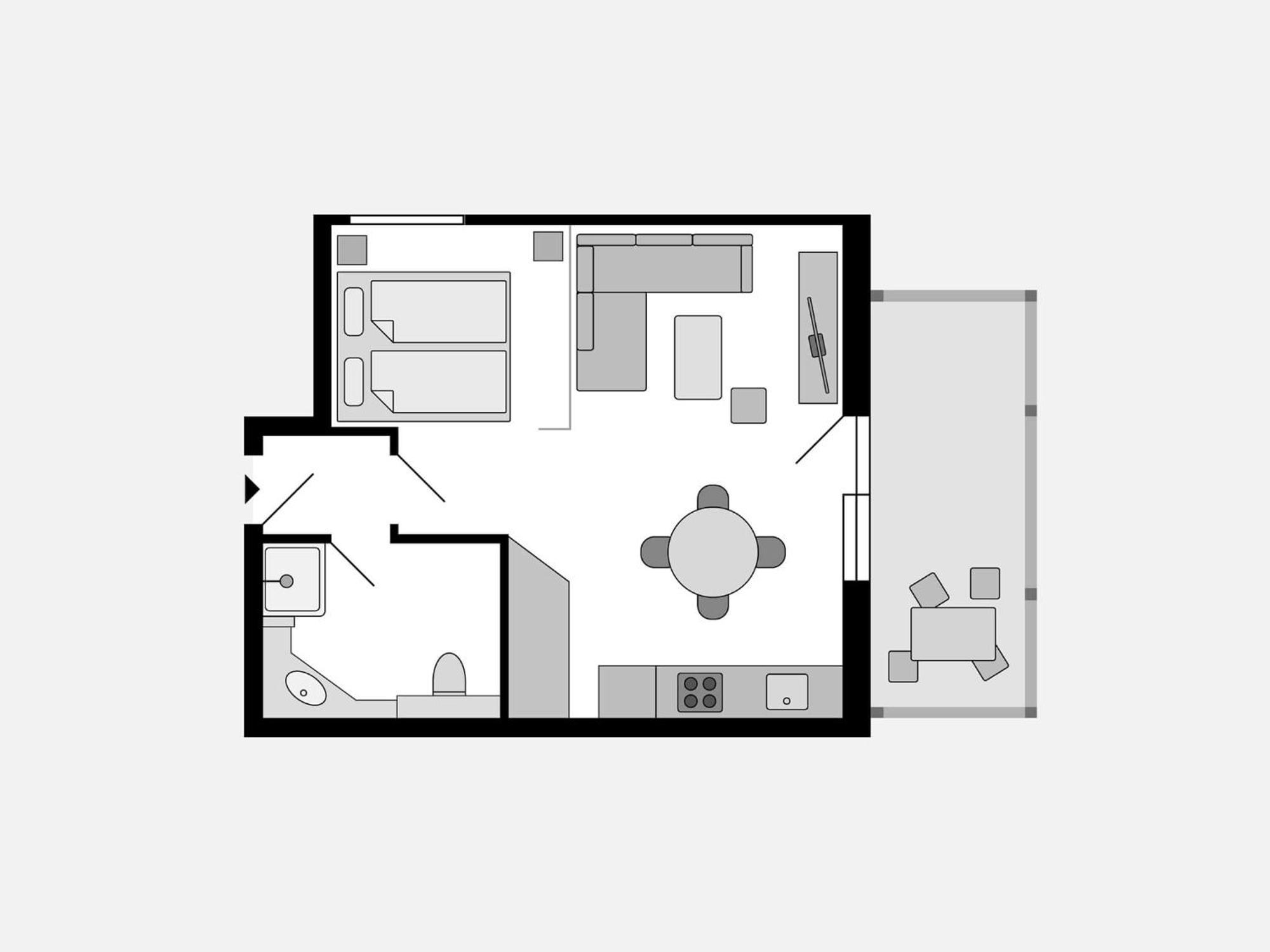 Duenenpark Binz - Komfortplus 1-Raum-Ferienwohnung Mit Balkon Im Dachgeschoss 095 Exteriör bild